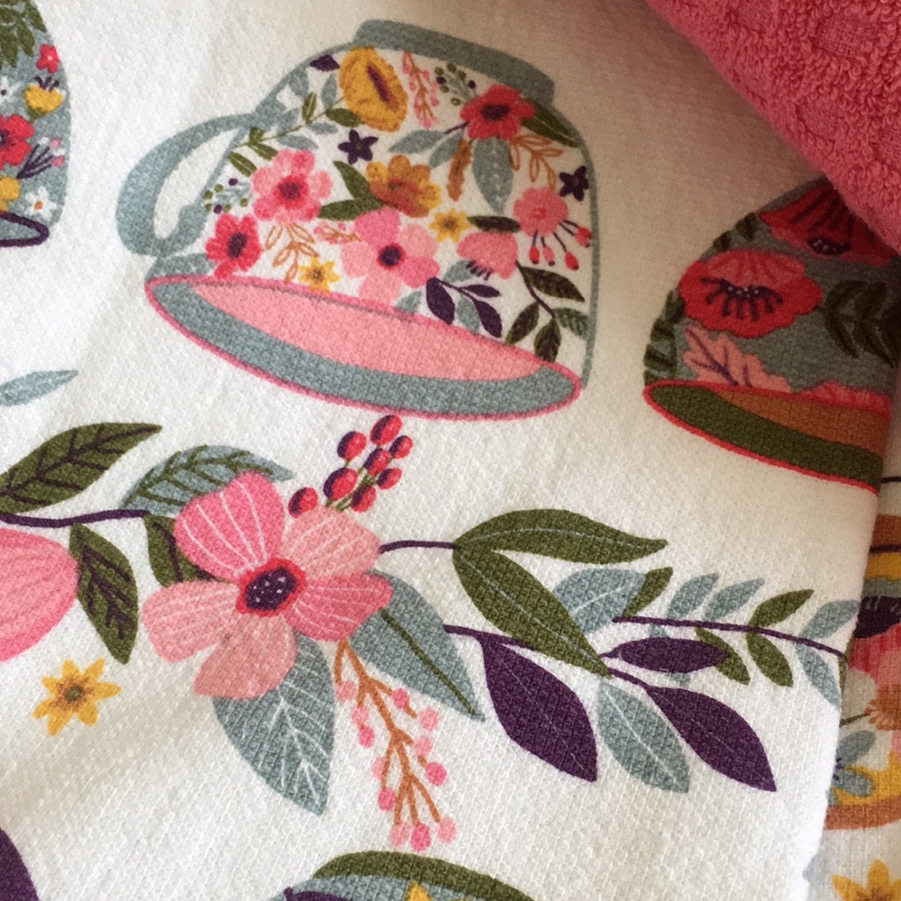 Mia Charro Cuppa Tea Spring Kitchen Towels Trio NWT. %100 Cotton Oeko Tex 28x18” - Picture 15 of 16